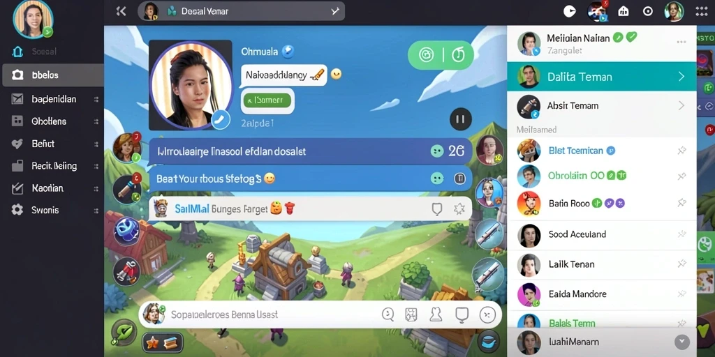 Fitur multiplayer yang memungkinkan interaksi pemain.